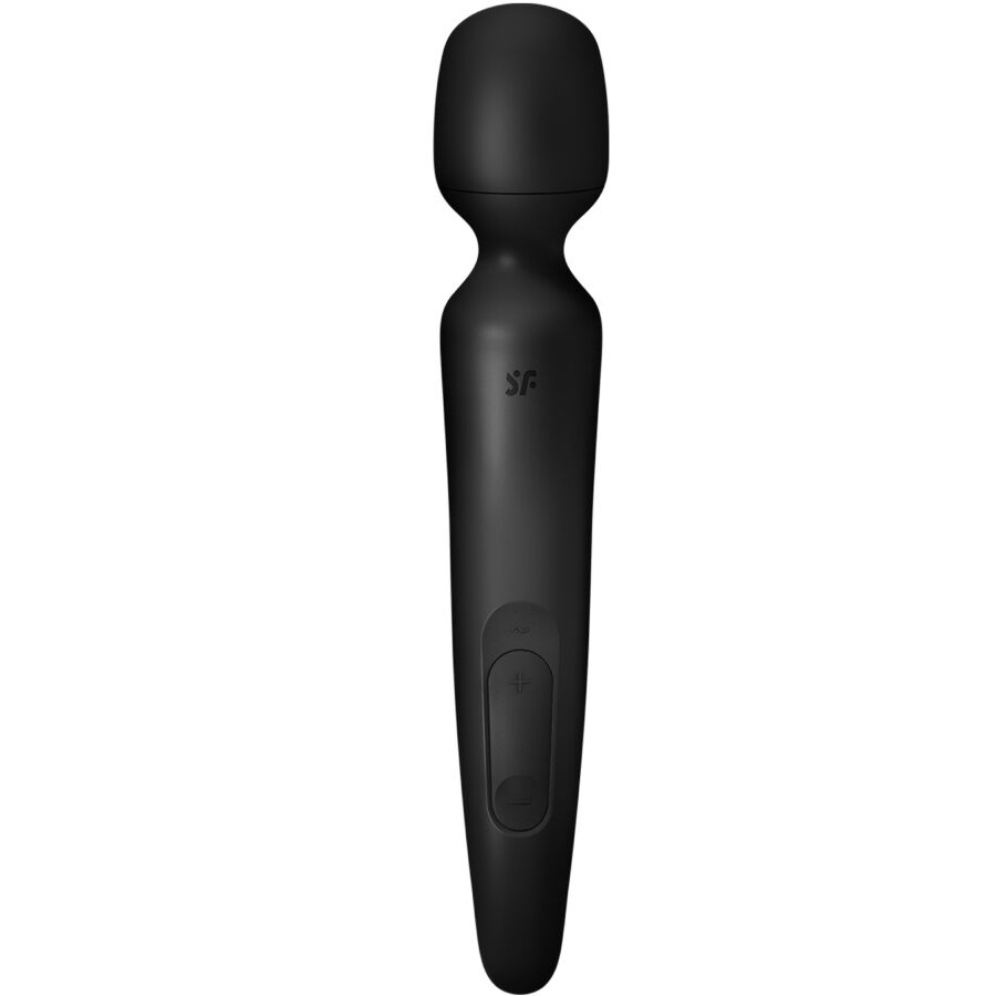 SATISFYER Wand-erland Wand-Massager in Schwarz mit flexiblem Massagekopf in der Gesamtansicht