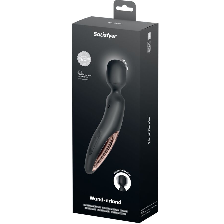 SATISFYER Wand-erland Wand-Massager in Schwarz in der Originalverpackung
