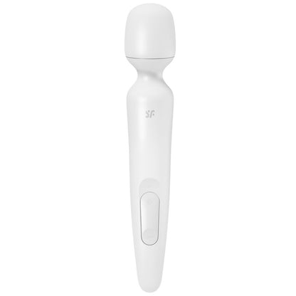 SATISFYER Wand-erland Wand-Massager in Weiß mit flexiblem Massagekopf in der Gesamtansicht