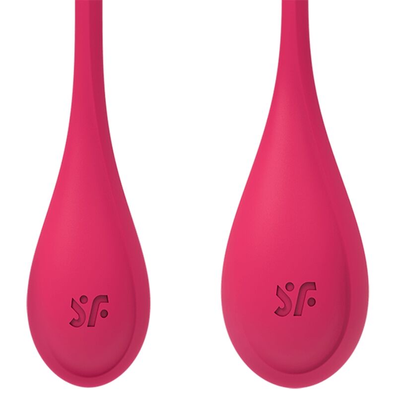 Satisfyer Yoni Power 1 Liebeskugeln in Pink mit Rückholschlaufen in der Detailansicht