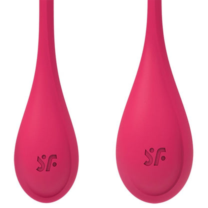 Satisfyer Yoni Power 1 Liebeskugeln in Pink mit Rückholschlaufen in der Detailansicht