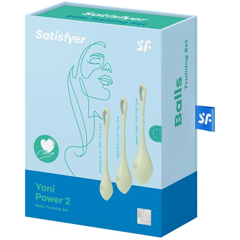 Satisfyer Yoni Power 2 Set mit drei Liebeskugeln in der Originalverpackung