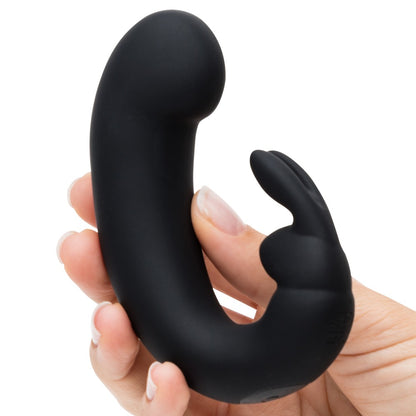 G-Spot Rabbit Vibrator in der Hand für Größenvergleich und Anwendung