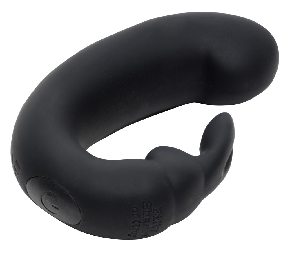 Detailaufnahme des schwarzen Silikon Vibrators mit sanfter Oberfläche