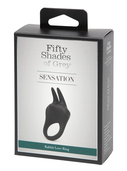 Verpackung des Sensation Vibrating Rabbit Love Ring in hochwertigem Design