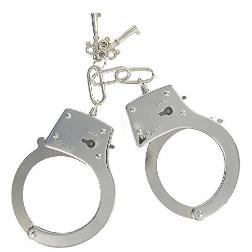 Seven Creations Metal Cuffs silberfarbene Handschellen aus Metall mit Schlüsseln