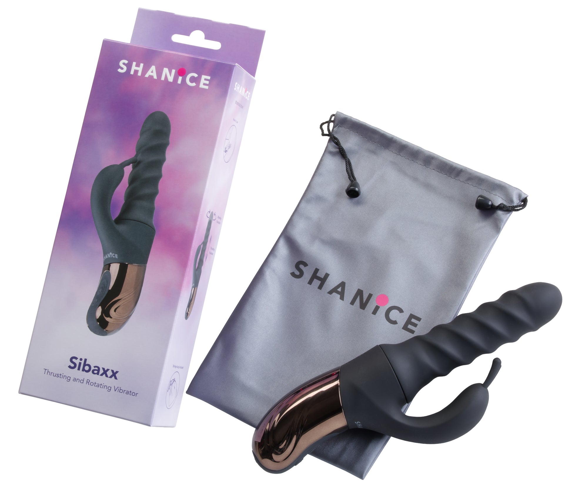 SHANiCE Sibaxx Vibrator Set mit Zubehör und Verpackung