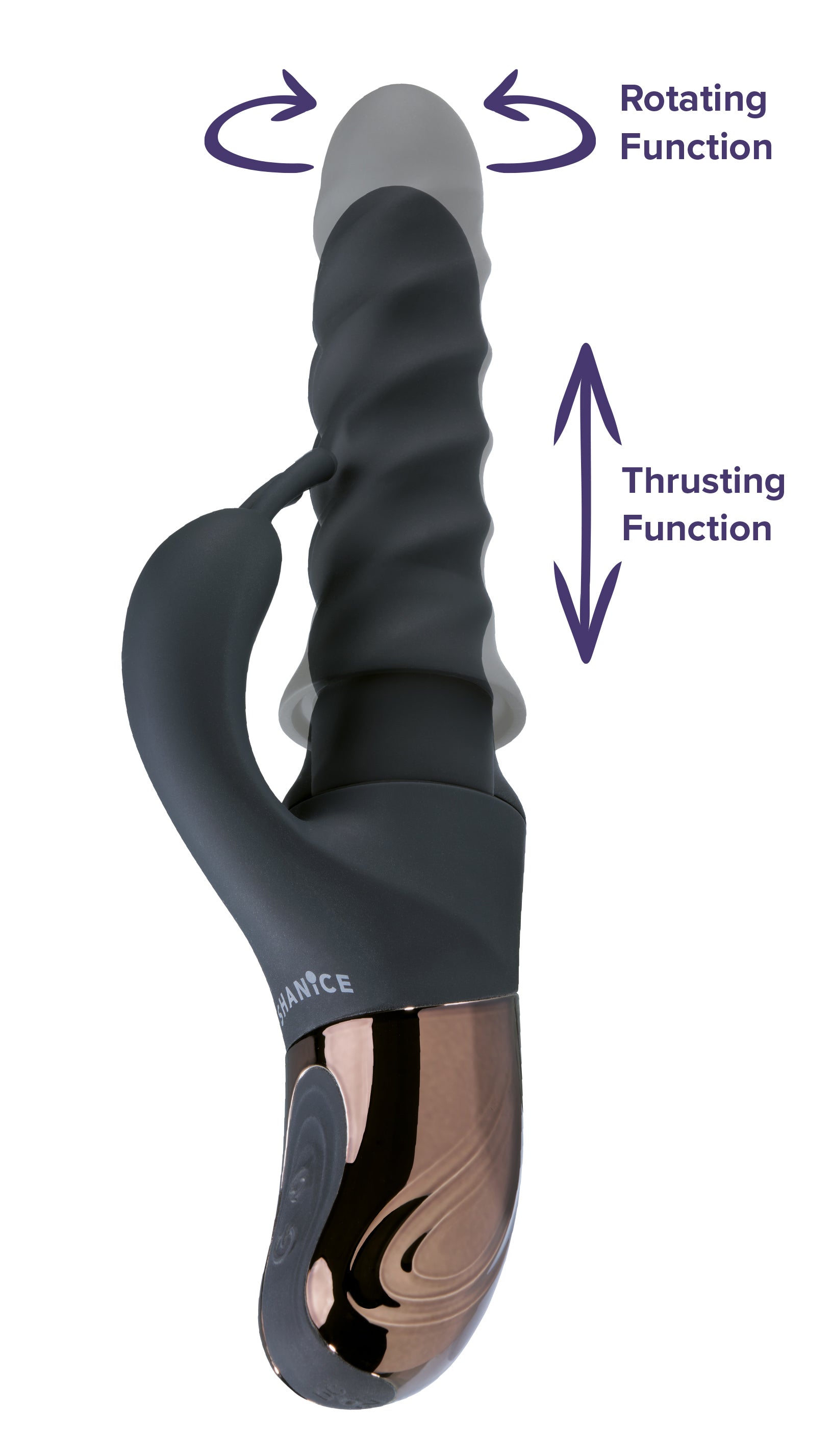 SHANiCE Sibaxx Vibrator mit Stoß-Dreh-Funktion in eleganter Form