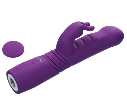 Seitenansicht des SHANiCE Thrusting 2 Stoßvibrators mit Klitorisreizer