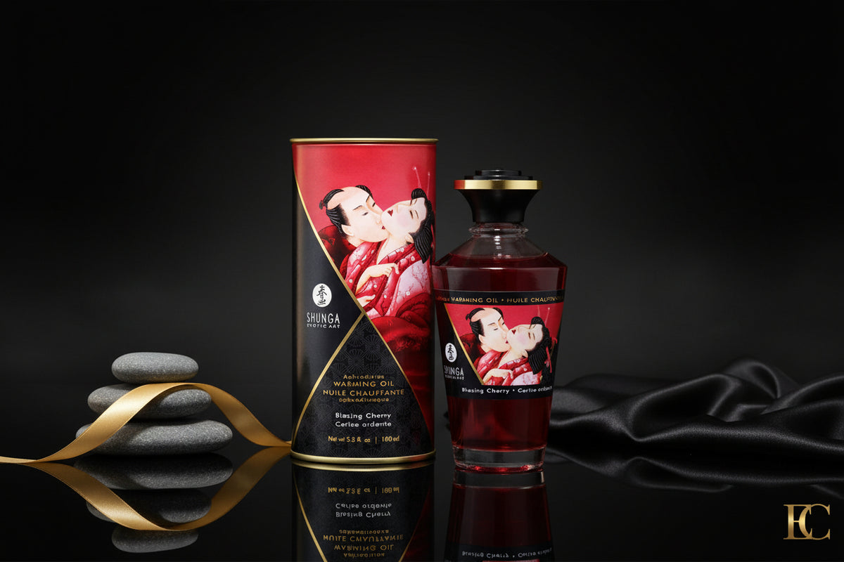 SHUNGA Intimate Kisses Öl Cherry in einer ansprechenden Verpackung