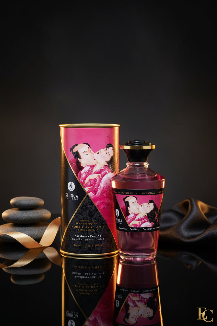 SHUNGA Intimate Kisses Öl Raspberry im eleganten Glasflakon