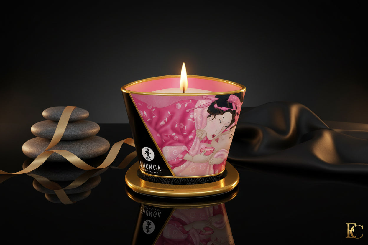 SHUNGA Massage Candle Aphrodisia Rose Petals mit zartem Rosenduft