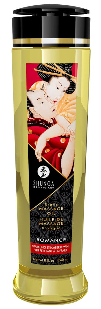 SHUNGA Massage Öl Romance Strawberry Sparkling Wine 240ml Vorderansicht