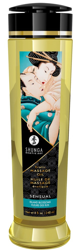 SHUNGA Massage Öl Sensual Island Blossoms 240ml Detailansicht