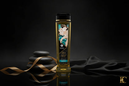 SHUNGA Massage Öl Sensual Island Blossoms 240ml Vorderansicht Flasche