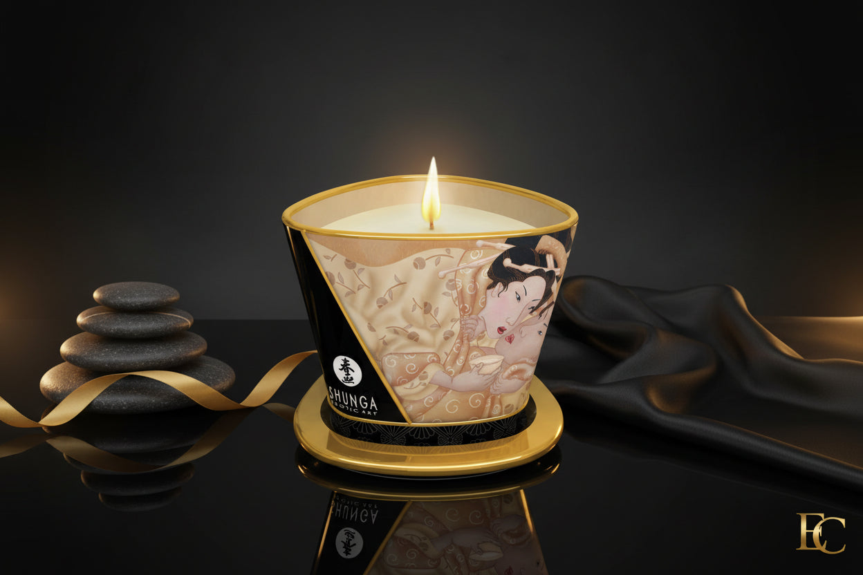 SHUNGA Massagekerze Desire Vanilla Fetish 170ml mit warmer Flamme