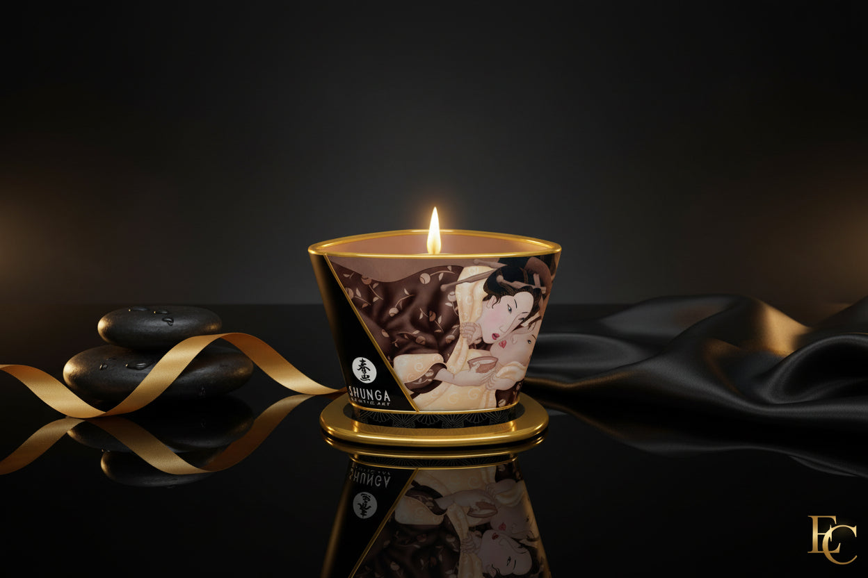 SHUNGA Massagekerze Intoxicating Chocolate mit warmem Schokoladenduft für sinnliche Massageöl-Rituale