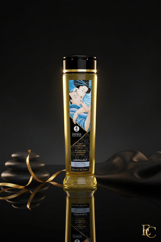 SHUNGA Massage Öl Adorable Coconut Thrills 240ml Flasche Vorderansicht