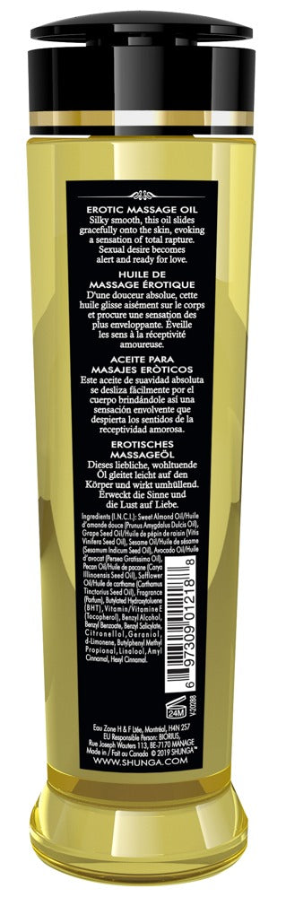 SHUNGA Massage Öl Irresistible Asian Fusion 240ml Rückseite