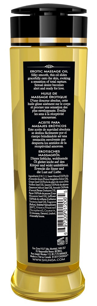 SHUNGA Massage Öl Sensation Lavender 240ml Rückseite