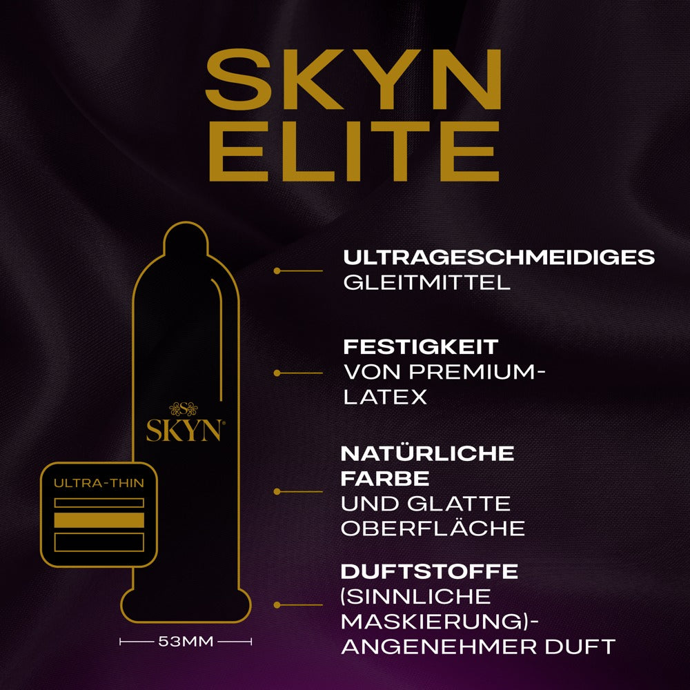 SKYN Elite Kondome Eigenschaften ultra dünn weich und latexfrei