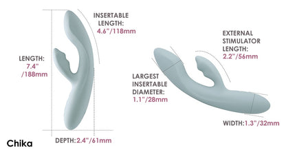SVAKOM Chika Rabbitvibrator Set mit Verpackung und Zubehör