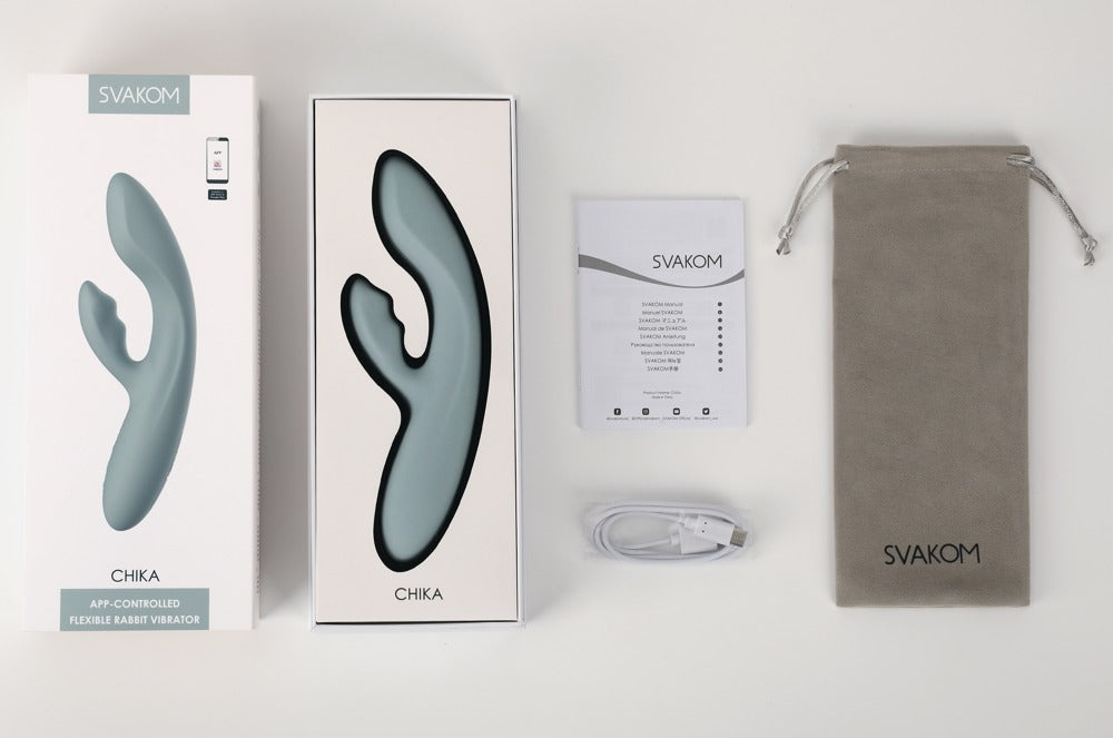SVAKOM Chika Rabbitvibrator Produktverpackung im minimalistischen Design