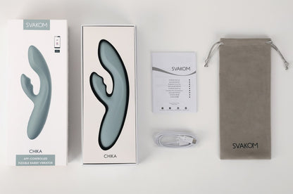 SVAKOM Chika Rabbitvibrator Produktverpackung im minimalistischen Design