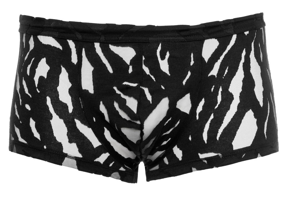 Vorderansicht der Svenjoyment Ausbrenner-Pants mit transparentem Muster