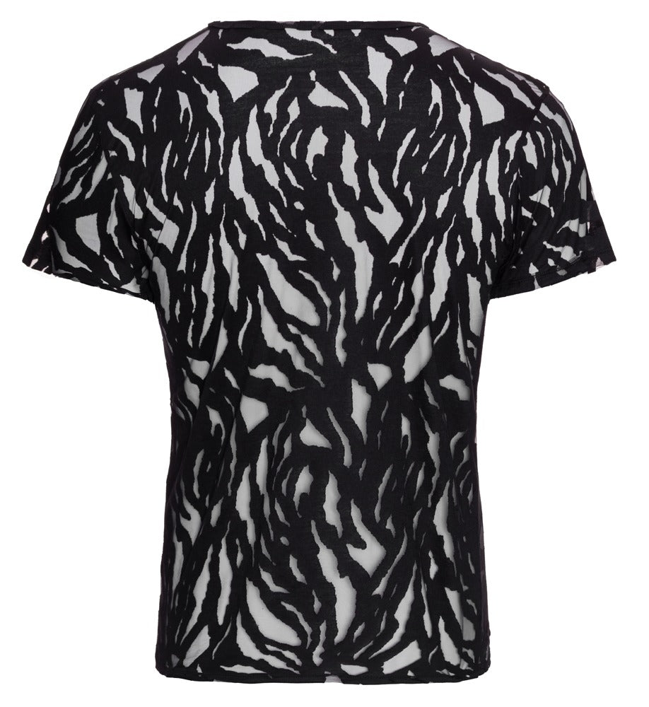 Rückansicht des Svenjoyment Ausbrenner-Shirts mit lebhafter Ausbrenner-Optik
