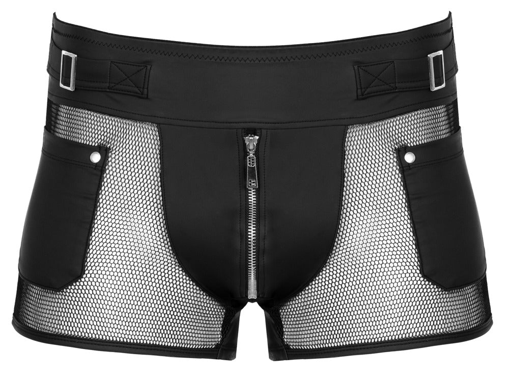 Vorderansicht der Svenjoyment Mattlook-Pants mit Netz-Einsätzen