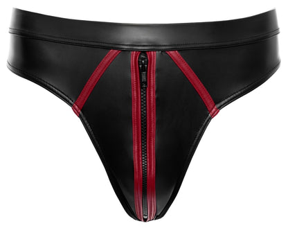 Vorderansicht des Svenjoyment Wetlook-Riostrings mit rotem Kontrastdesign