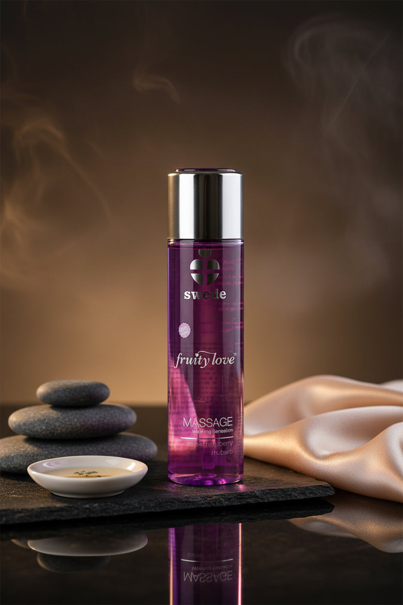 Fruity Love Massage Lotion mit Himbeere und Rhabarber für entspannende Massagen