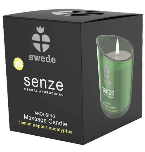 Swede SENZE Massage Candle Arousing Set mit Kerze und Verpackung