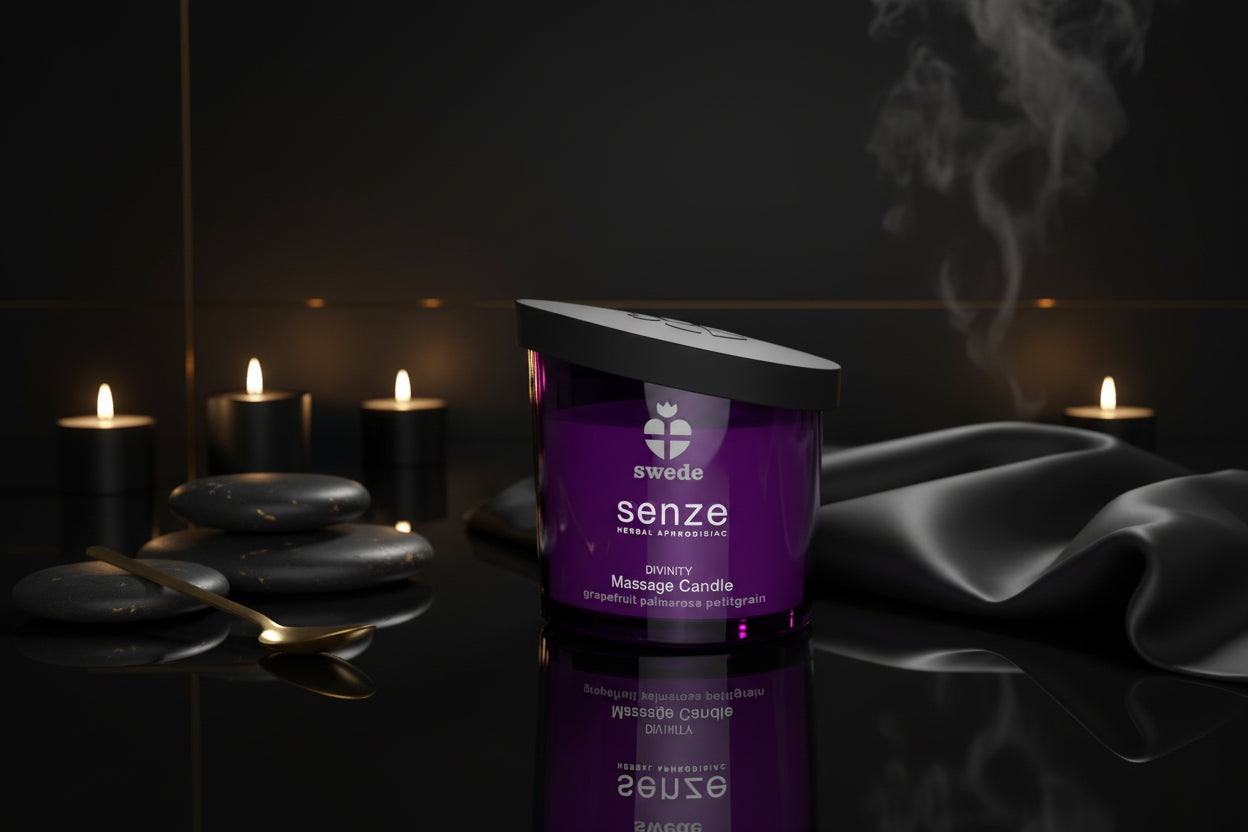 Swede SENZE Massage Candle Divinity als elegante Massagekerze für warme, sinnliche Rituale