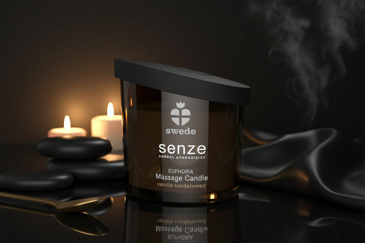 Swede SENZE Massage Candle Euphoria mit Vanille und Sandelholz Duft