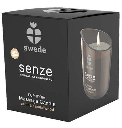 Swede SENZE Massage Candle Euphoria 50ml Verpackung und Produkt