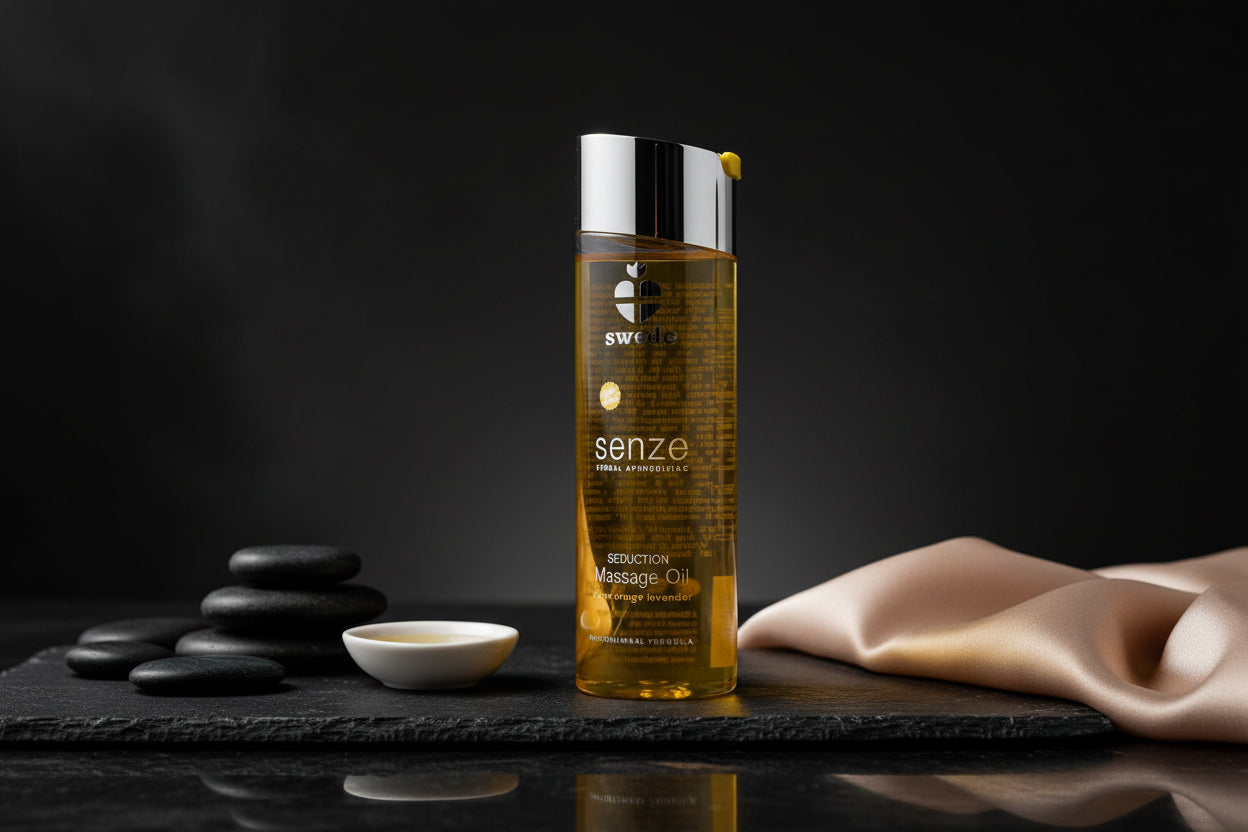 Swede SENZE Massage Oil Seduction 150 ml veganes Massageöl mit pflanzlichen Ölen und ätherischen Duftessenzen