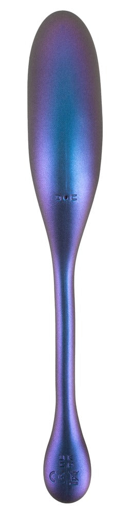 Sweet Smile Dual Vibrator in Blau-Violett – Frontansicht mit langem Schaft, abgerundetem Kopf und seitlichem Vibro-Bunny