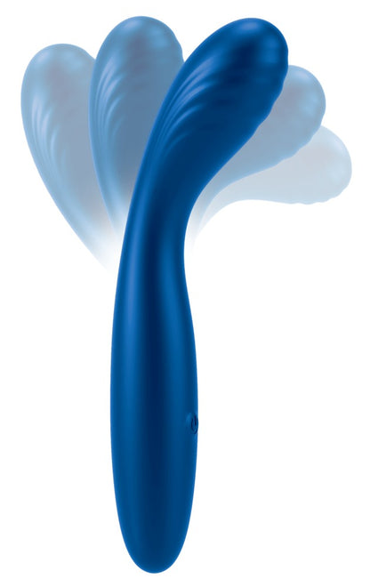 Sweet Smile Flexible G-Spot G-Punkt-Vibrator in Blau – Darstellung verschiedener Biegepositionen des flexiblen Schafts