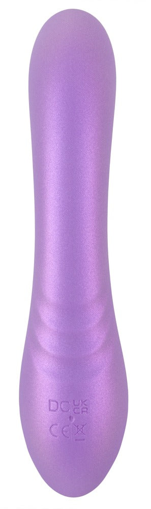 Sweet Smile Flexible Rabbit Vibrator in Lila – Rückansicht mit schlanker länglicher Form und abgerundetem Stimulationskopf