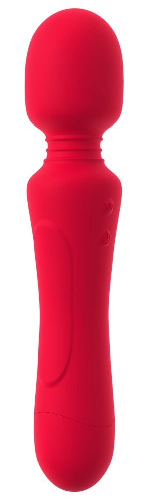 Seitliche Produktansicht des roten Sweet Smile Wand-Massagers mit beweglichem Massagekopf