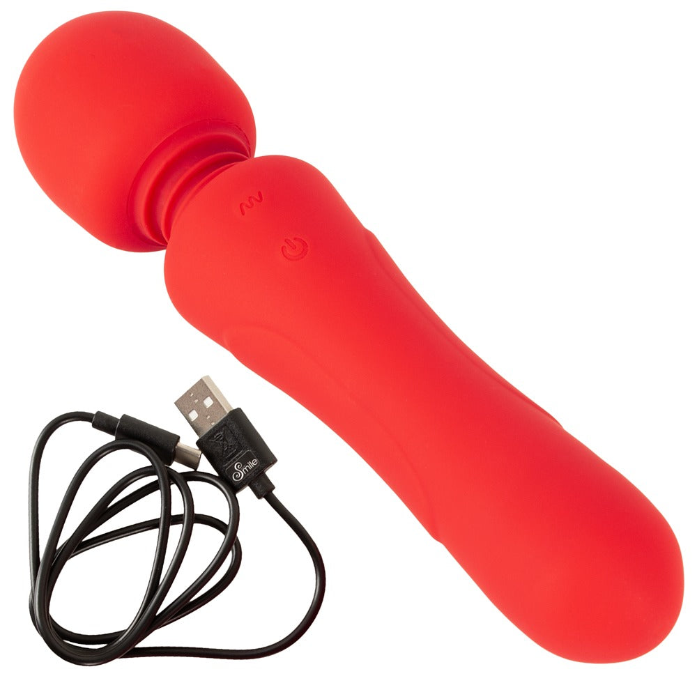Sweet Smile Super Powerful Vibrating Wand mit mitgeliefertem USB-C-Ladekabel