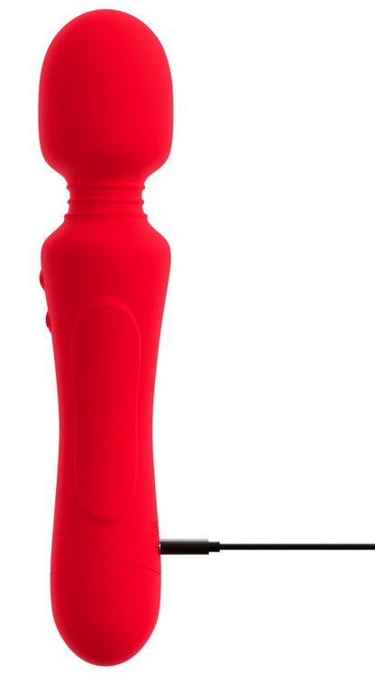 Sweet Smile Super Powerful Vibrating Wand beim Aufladen mit angeschlossenem USB-C-Ladekabel