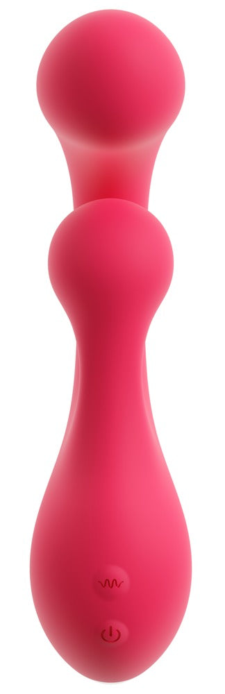 Sweet Smile Rabbit Vibrator in Pink – Frontansicht mit abgerundeter Spitze und geschwungenem Stimulationsarm