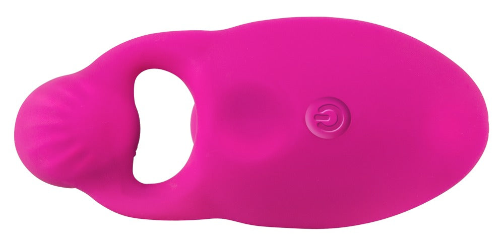 Sweet Smile RC C & G-Spot in Pink – Detailansicht des integrierten Bedienelements und der geschwungenen Dual-Form