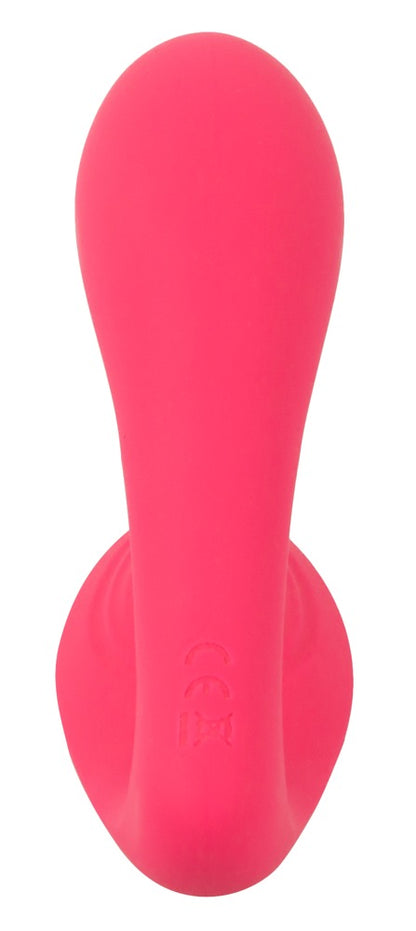 Sweet Smile RC G-Spot Panty in Pink – Rückansicht mit kompakter Basis und zwei geschwungenen Stimulationsbereichen