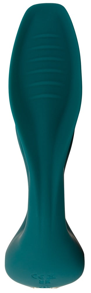 Sweet Smile RC Hands-Free Vibe in Petrol – Rückansicht mit schlanker geschwungener Form und breiter Basis