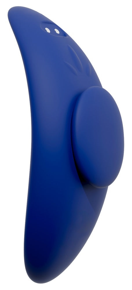 Sweet Smile RC Panty Vibrator Slim in Dunkelblau – Seitenansicht mit schlankem Gehäuse und erhöhtem Stimulationsbereich