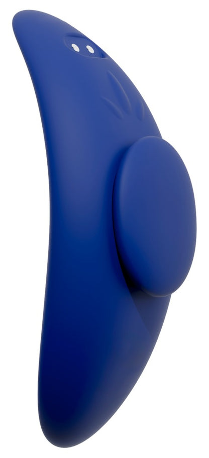 Sweet Smile RC Panty Vibrator Slim in Dunkelblau – Seitenansicht mit schlankem Gehäuse und erhöhtem Stimulationsbereich